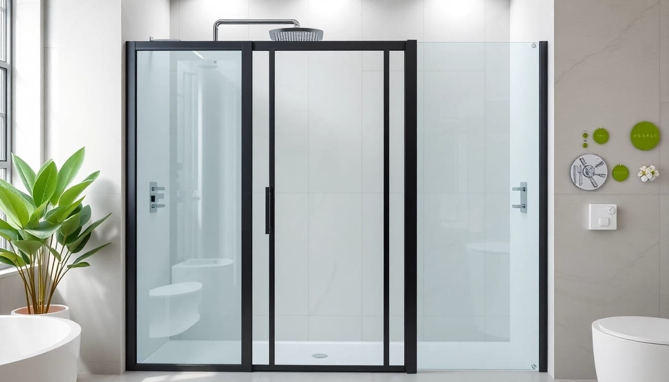 View elegant shower screens for wet rooms highlighting sleek designs and modern aesthetics.