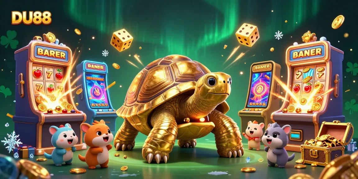 Play exciting casino games like slots and more at DU88 with vibrant illustrations of fun characters.