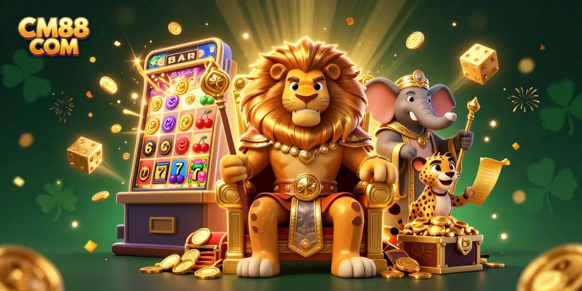 Experience the excitement at CM88 COM with a vibrant 3D casino theme featuring dynamic characters and game elements.