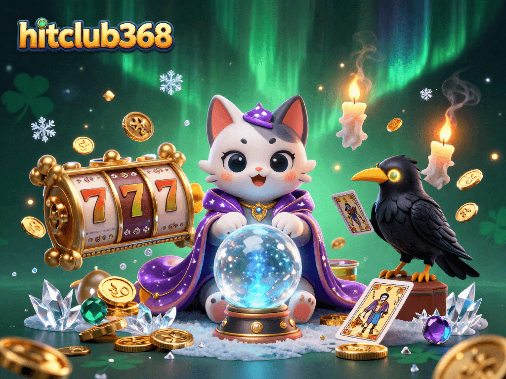 Engage with hitclub368 for exciting slot games featuring fortune teller cat and magical elements.