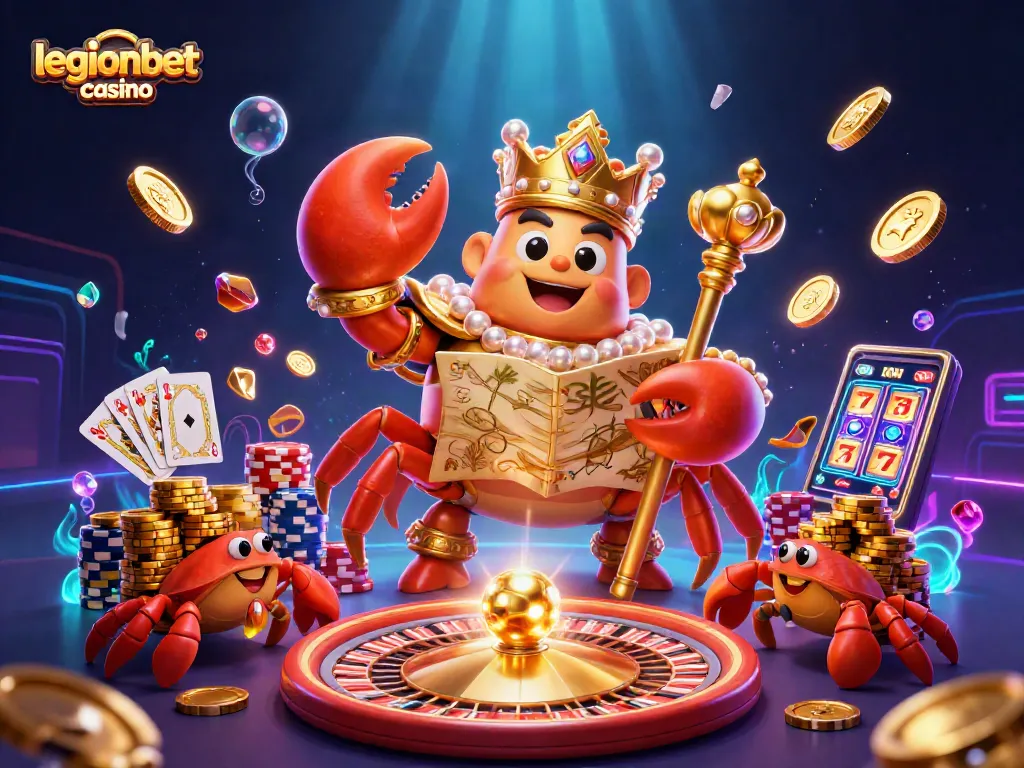 Experience the thrill of legionbet casino with dynamic gold coins and colorful chips in a vibrant 3D scene.