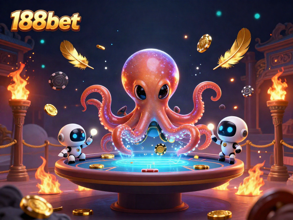 Engage with 188bet's thrilling holographic poker experience in an imaginative 3D galaxy setting.