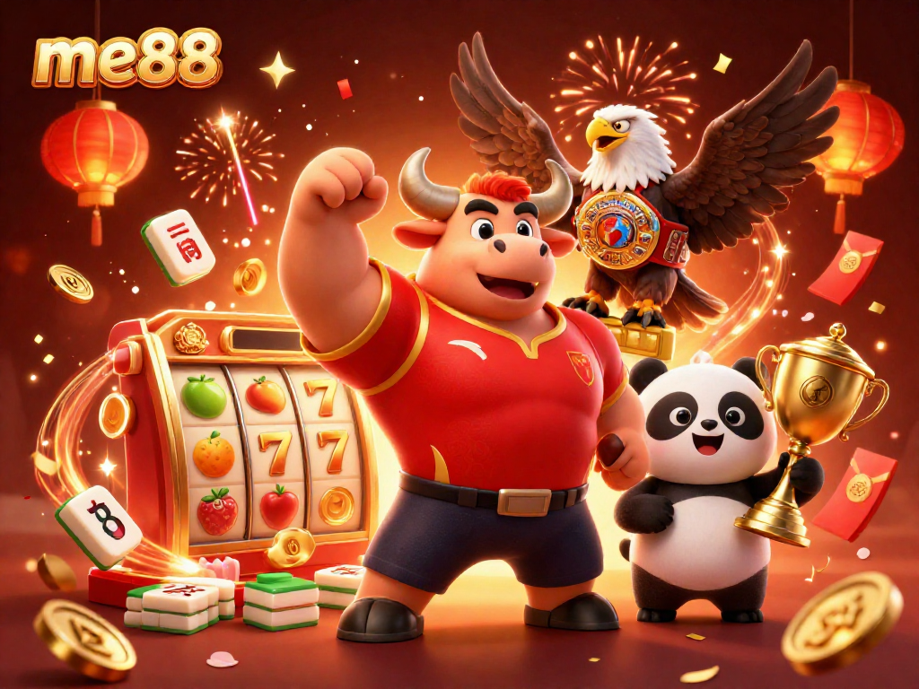Experience thrilling wins at me88 with vibrant casino characters and dynamic gaming elements.
