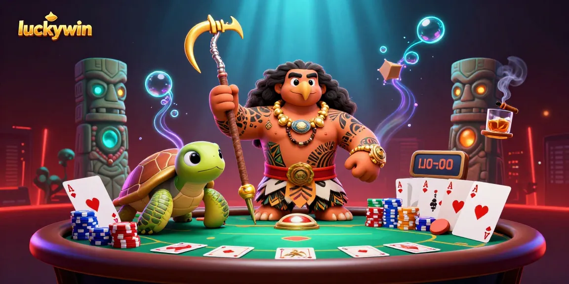 Experience the thrill of luckywin with stunning poker action in a vibrant casino setting.