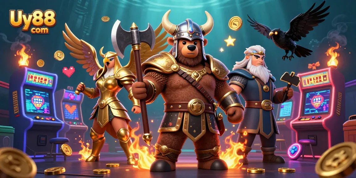 Engage in thrilling gameplay at Uy88 com with a vibrant 3D casino scene packed with action and excitement.