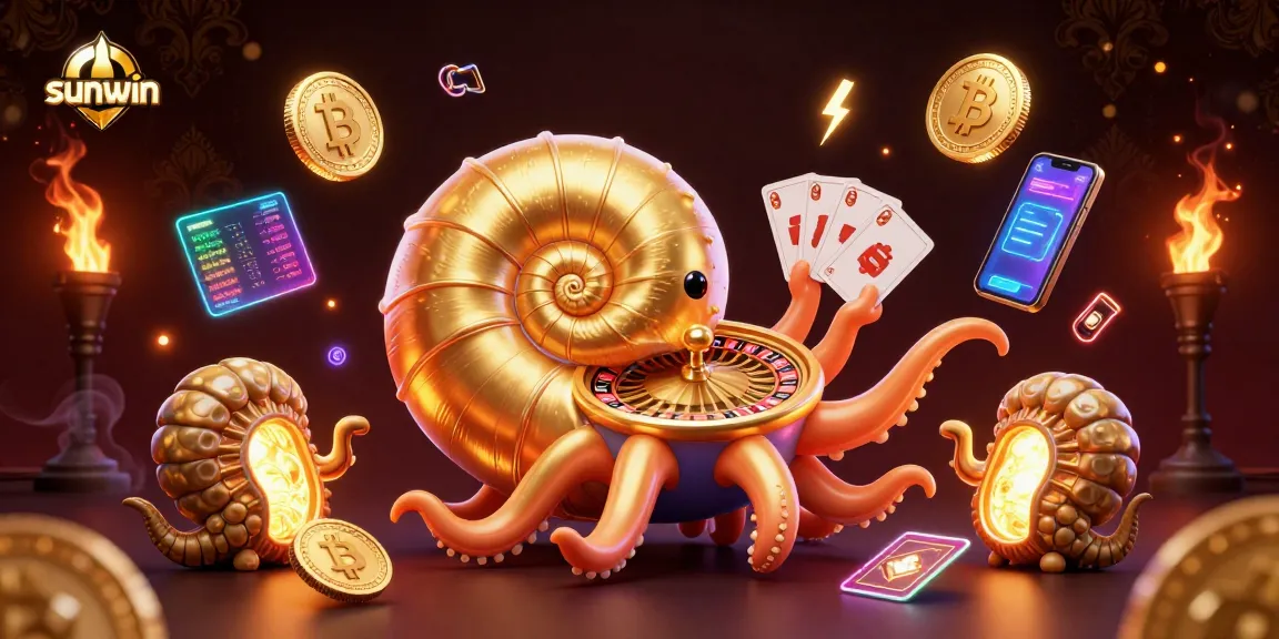 Experience the excitement of sunwin casino with a giant nautilus roulette wheel and dynamic crypto elements.