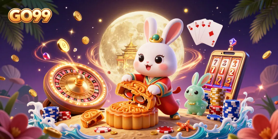 Experience exciting gaming adventures with GO99's vibrant casino illustration.