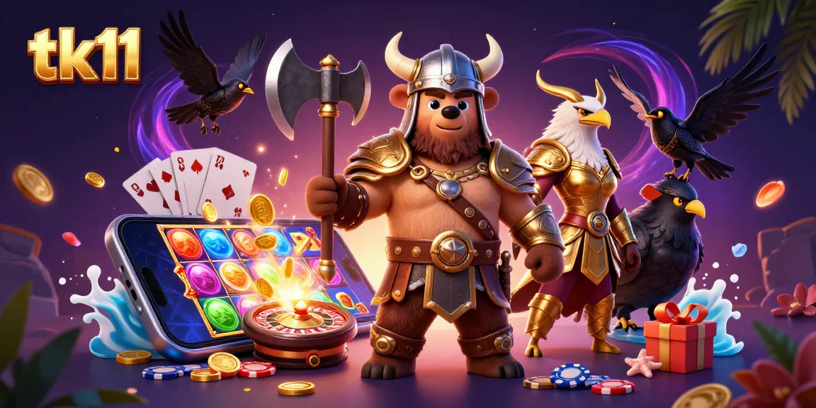Engage in exciting slot adventures with tk11's vibrant 3D gaming experience.